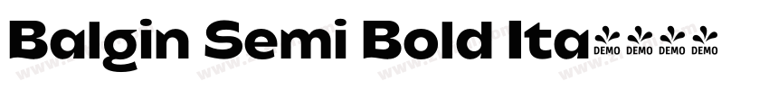 Balgin Semi Bold Ita字体转换